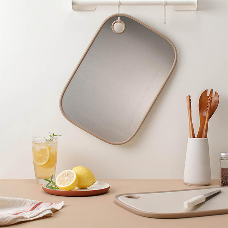 Thớt hai mặt inox 304, PP kháng khuẩn hiệu LocknLock kích thước 400*280*12MM - Màu Ivory - CKD096IVY, , large image number null